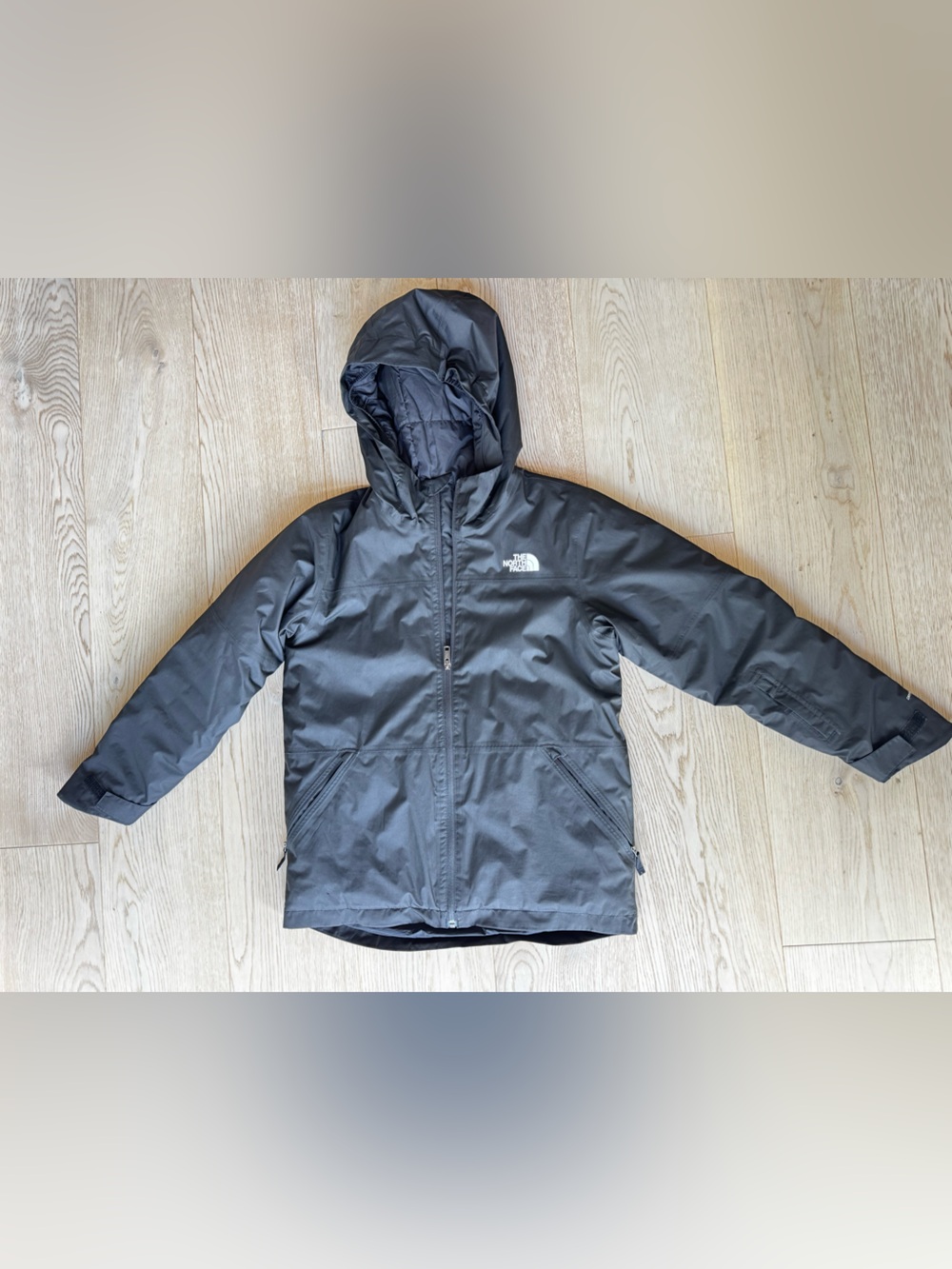 The North Face Black Hooded Rain Jacket